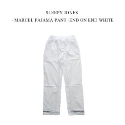 スリーピー ジョーンズ パジャマ レディース SLEEPY JONES - MARCEL PAJAMA PANT -END ON END WHITE スリーピージョーンズ - マルセルパジャマパンツ - エンドオンエンド ホワイト【レターパック送料込】