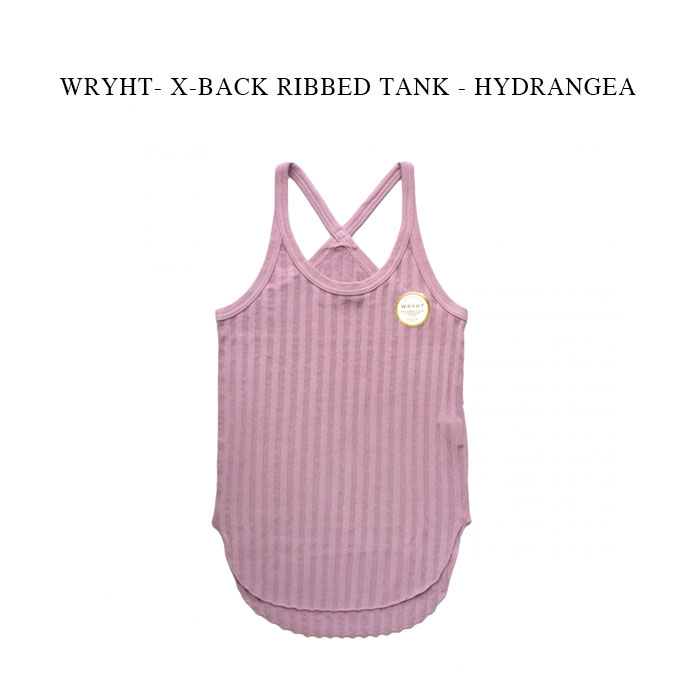 WRYHT- X-BACK RIBBED TANK - HYDRANGEA【国内正規】ライト《Xバックリブタンク》ハイドレンジア 紫 ライトパープル その1