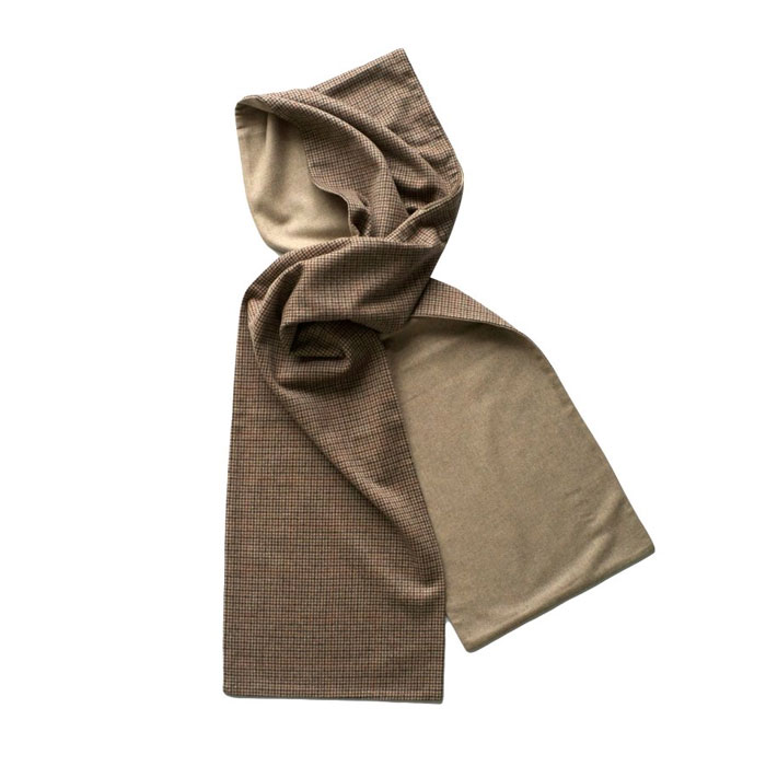 Rakuten - WRYHT - BEAVER HOODED SCARF - COGNAC PLAID