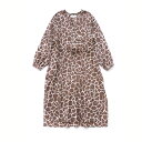 WRYHT - SLIT NECK PAJAMA DRESS - GIRAFFE ESPRESSO
