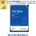 【国内正規流通品】 Western Digital ウエスタンデジタル WD Blue 内蔵 HDD ハードディスク 6TB CMR 3.5インチ SATA 5400rpm キャッシュ256MB PC メーカー保証2年 WD60EZAX 内蔵hdd バックアップ 用 パソコン ハードディスクドライブ ec 大容量 省電力 PCパーツ