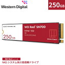 【国内正規流通品】Western Digital ウエスタンデジタル WD Red SN700 NAS向け M.2 NVMe接続SSD 250GB WDS250G1R0C 省電力 NAS デスクトップPC ノートPC 増設 NVMe Gen3 長寿命 長期保証 増設 高速 PCパーツ 内蔵ssd