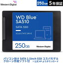 【国内正規流通品】Western Digital ウエスタンデジタル 内蔵SSD 250GB WD Blue SA510 2.5インチ WDS250G3B0A 省電力 SATA デスクトップPC ノートPC 増設 クリエイティブ 7mm 長寿命 増設 高速 PCパーツ 内蔵ssd