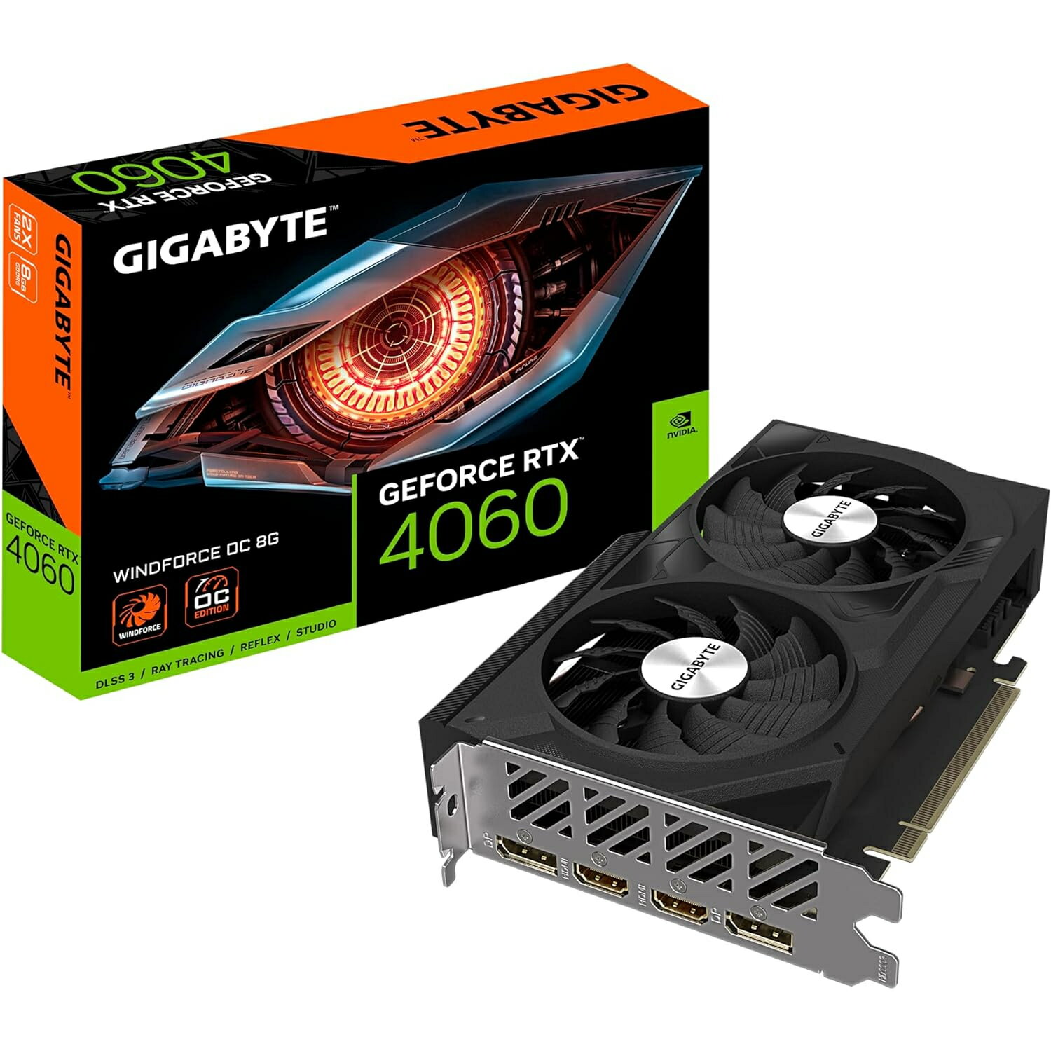 GIGABYTE NVIDIA GeForce RTX4060 եåܡ GDDR6 8GBڹŹ GV-N4060WF2OC-8GD