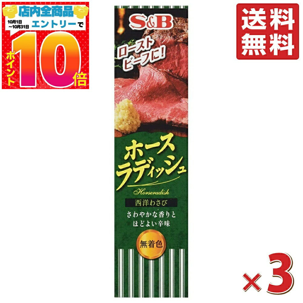 S&B ホースラディッシュ 40gx3個（配送N）S＆B シーズニング