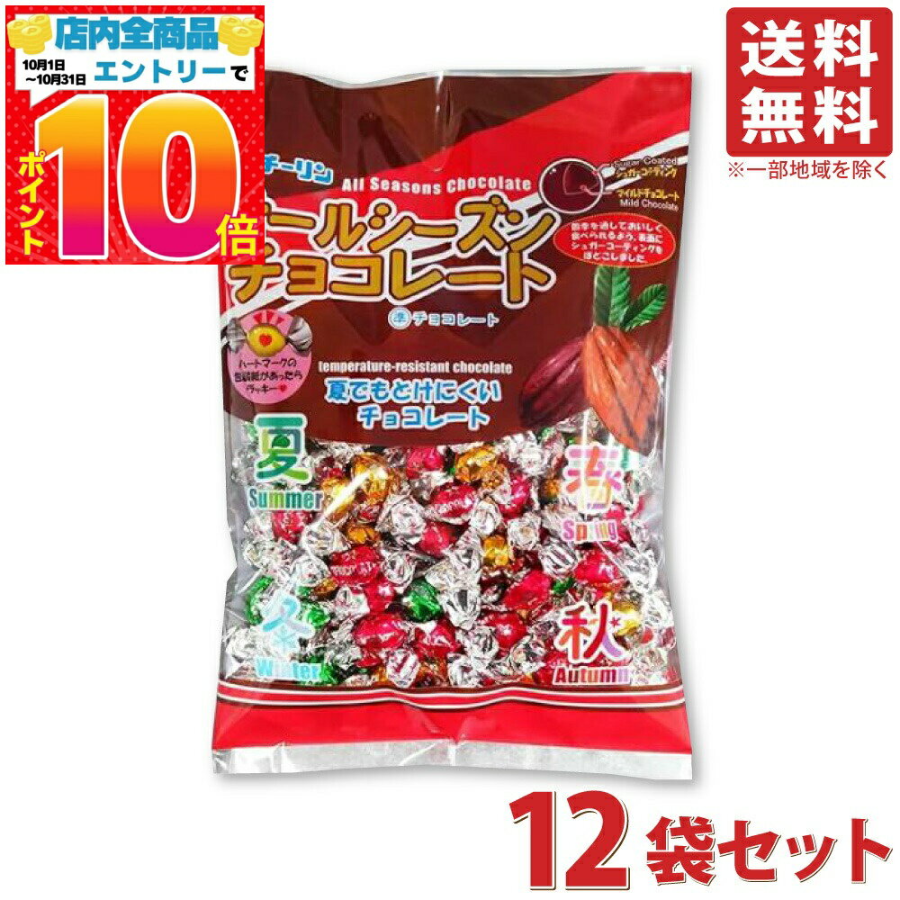 【12袋】チーリン製菓 オールシーズンチョコ 300g 12袋セット