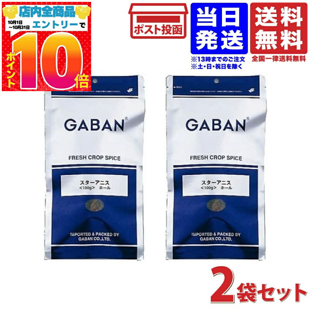 GABAN スターアニス ホール 100g 2袋セット 八角 送料無料