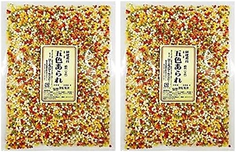 GFC 五色あられ 200g 2袋セット 国産もち米使用 赤 青 黄 橙 白 ぶぶあられ キャラ弁 トッピング お茶漬け 揚げ物 飾り用 食品