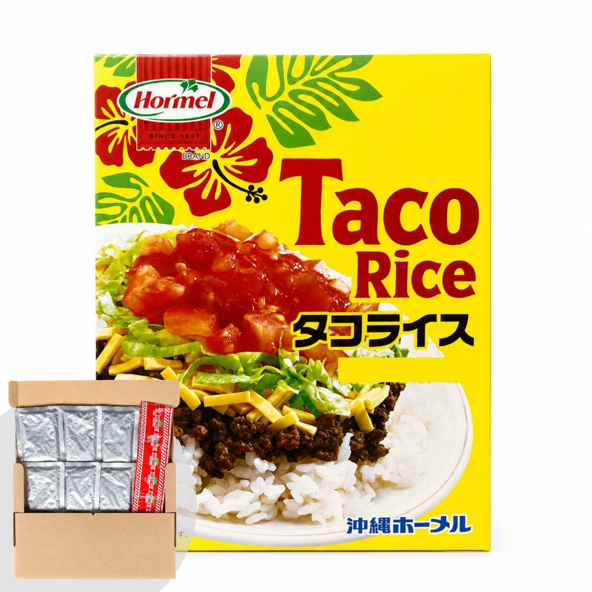 COSTCO/コストコ/通販/Hormel/沖縄ホーメル/タコスミート ホットソース/食品　タコライス ソース 付 6食 沖縄 ホーメル 訳あり 1000円ポッキリ 送料無料 タコス メール便 コストコ 通販
