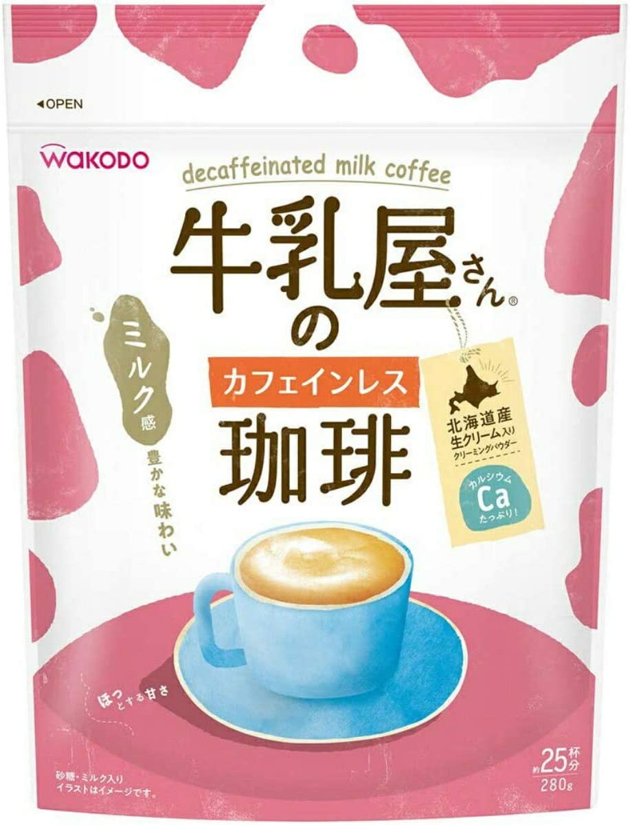 【アウトレット】アサヒグループ食品 和光堂 牛乳屋さんのカフェインレス珈琲 280g ×3個セット 送料無料 賞味期限2022.04のサムネイル
