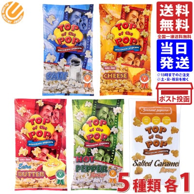 ポップコーン ソルト チーズ バター ホットペッパー ソルテッドキャラメル 5種 送料無料のサムネイル