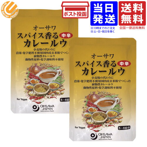 オーサワのカレールウ (中辛) 120g×2個 送料無料