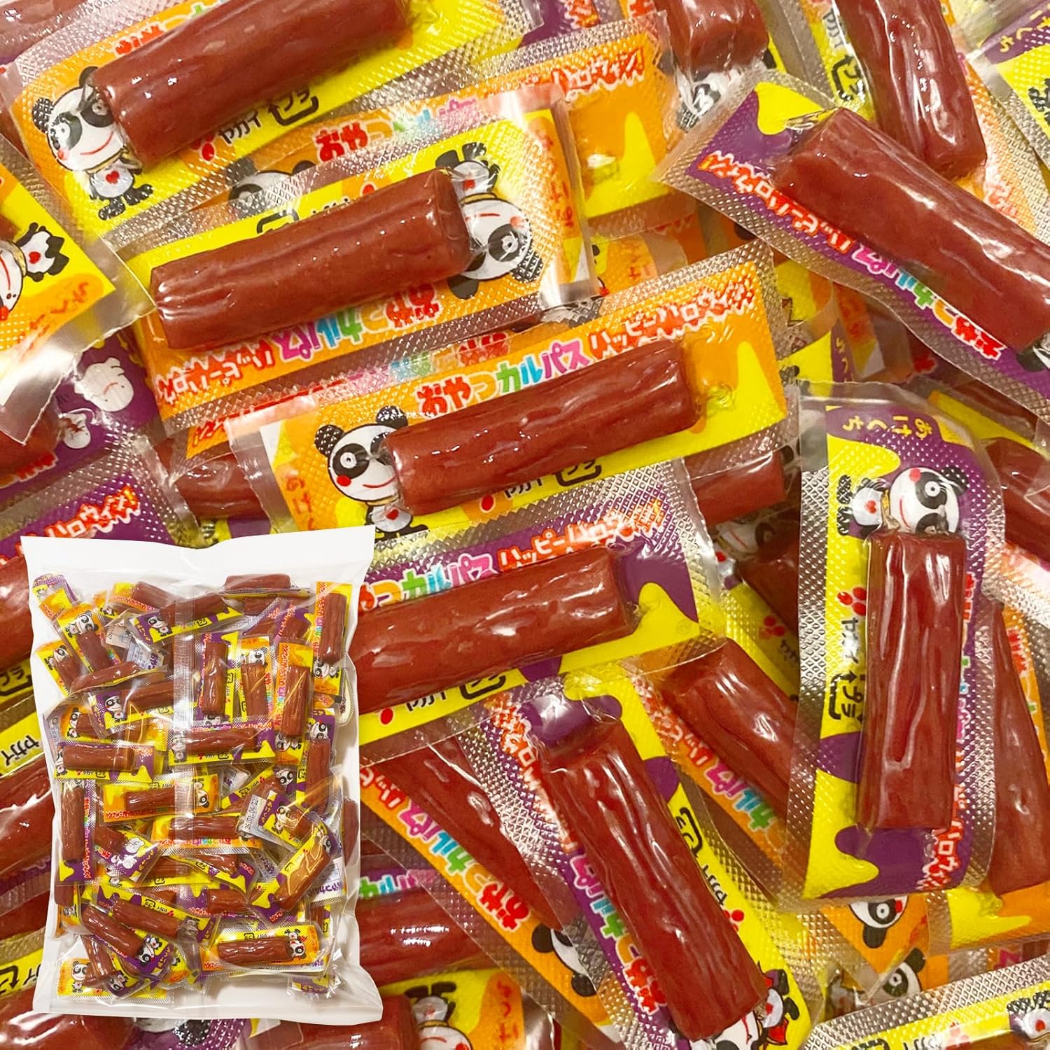 ヤガイ ハロウィン おやつカルパス 100本 シェアパック 個包装 駄菓子 大容量 サラミ おやつ おつまみ 珍味 お菓子
