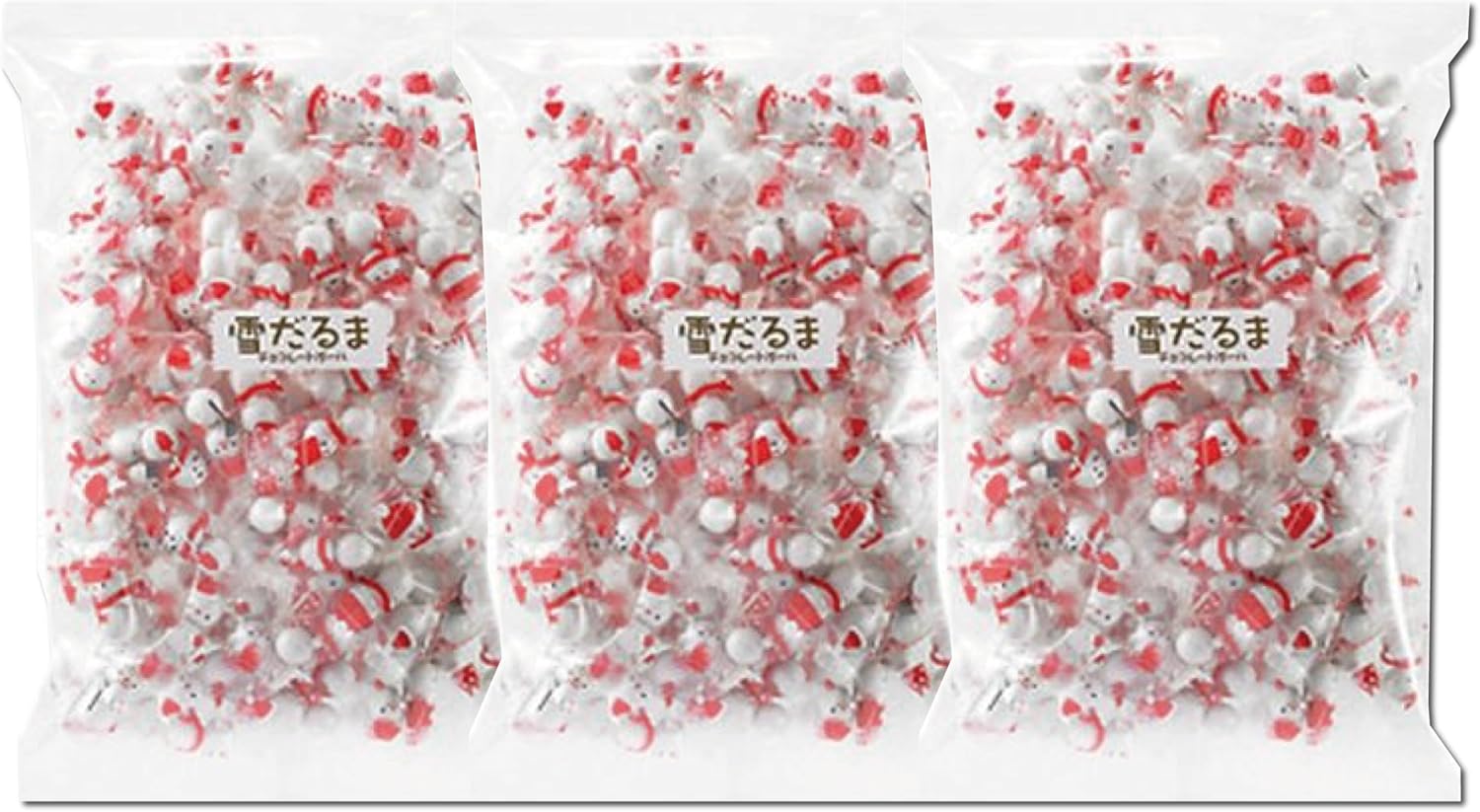 雪だるまチョコレートボール 500g 3袋セット クリスマス パーティー 冬 イベント 業務用 メガ盛り サン..