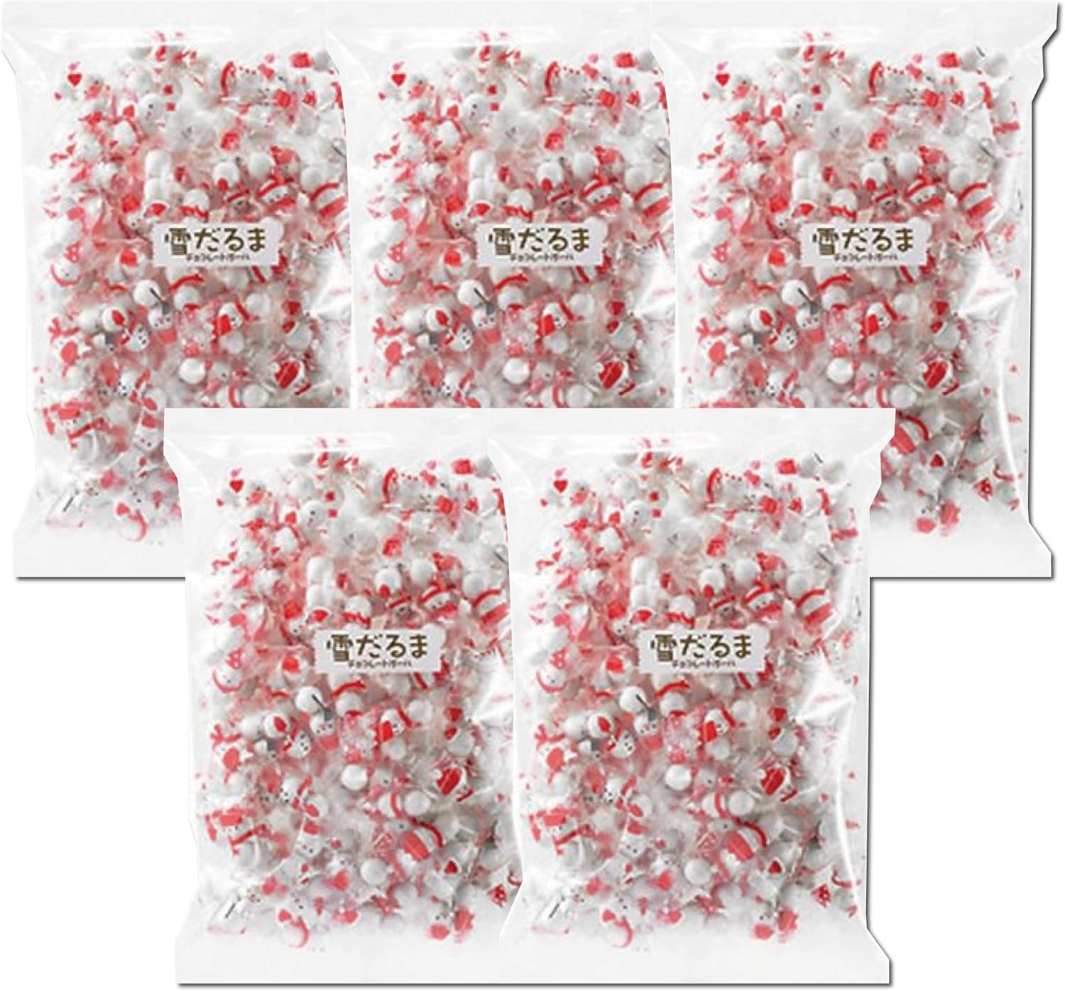 雪だるまチョコレートボール 500g 5袋セット クリスマス パーティー 冬 イベント 業務用 メガ盛り サン..