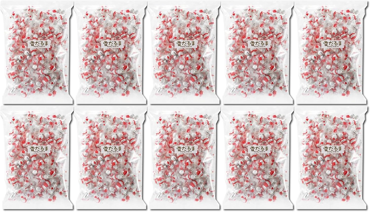 雪だるまチョコレートボール 500g 10袋セット クリスマス パーティー 冬 イベント 業務用 メガ盛り サ..
