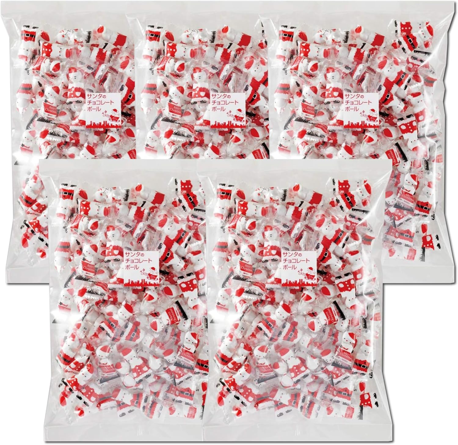 サンタのチョコレートボール 500g 5袋セット クリスマス パーティー 冬 イベント 業務用 メガ盛り サン..