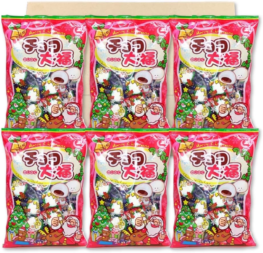 やおきん クリスマスチョコ大福 30個入り 6袋セット 個包装 だいふく チョコレート 和菓子 クリスマスデザイン おやつ お菓子