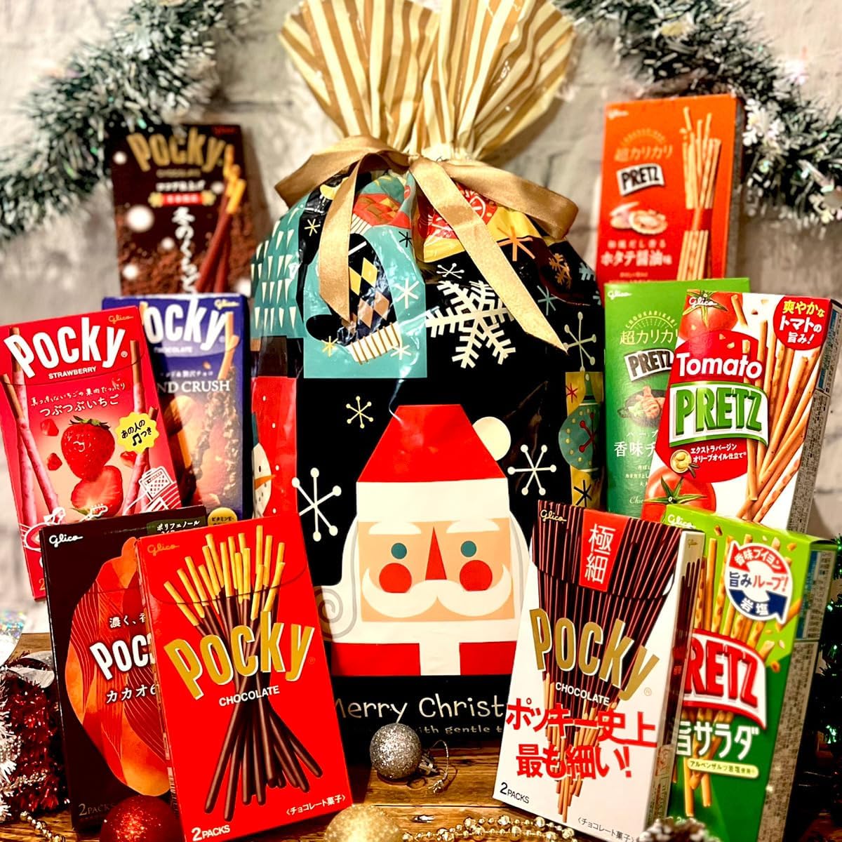 クリスマスギフト グリコ ポッキー プリッツ ランダムアソート 10種(ポッキー 6種 + プリッツ 4種) プ..