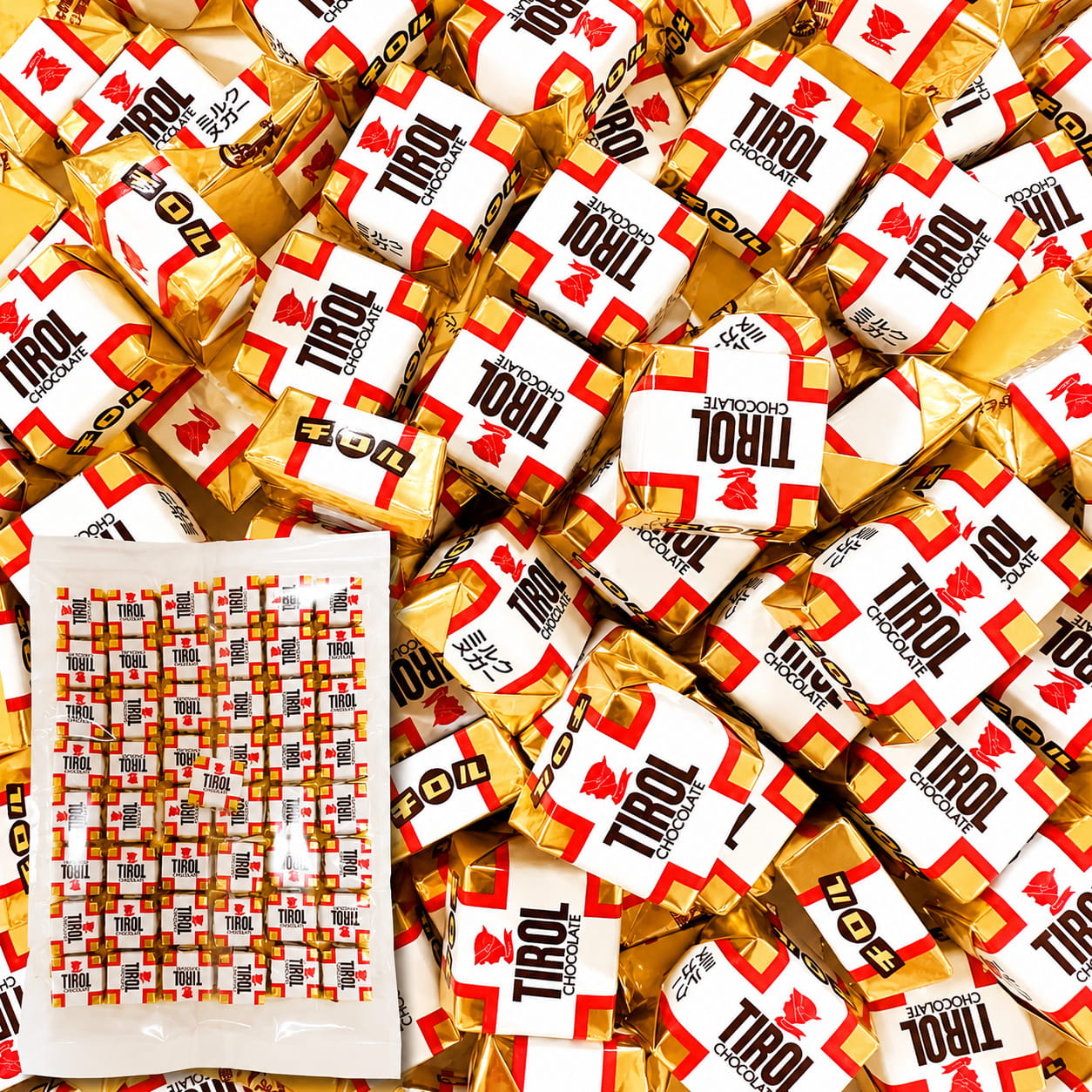 Rakuten - チロルチョコ ミルクヌガー 50個 シェアパック 大容量 個包装 ピーナッツ入り ヌガー チョコレート 詰め合わせ