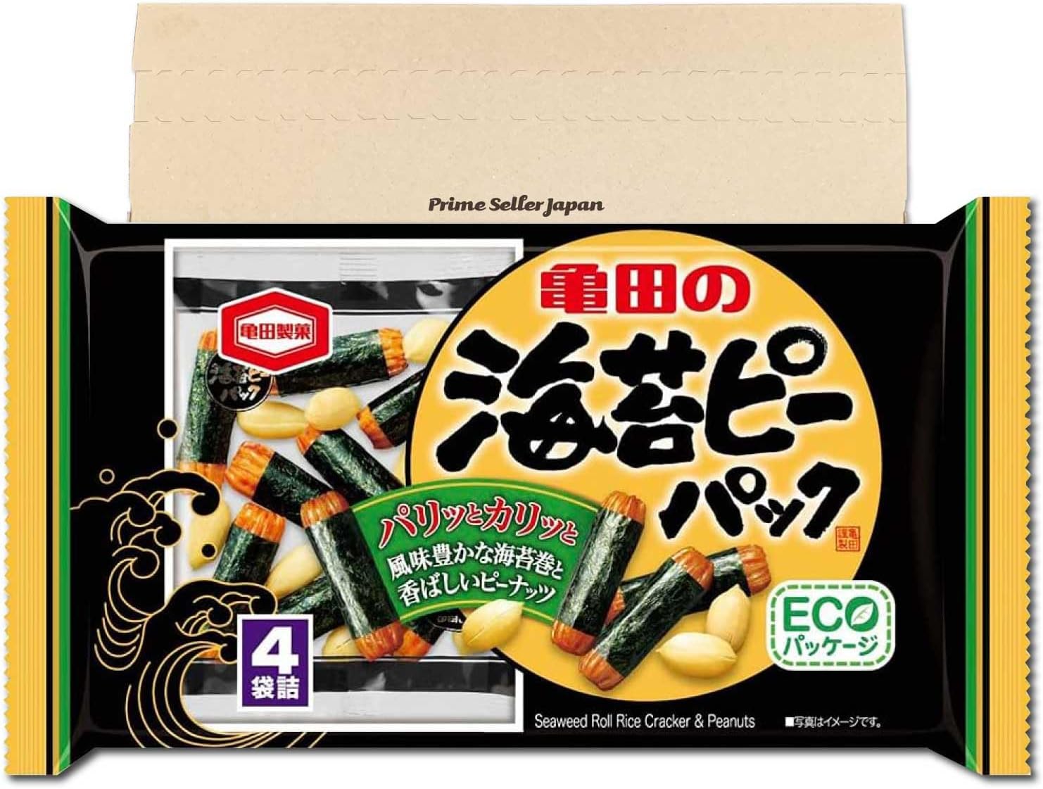 Rakuten - 亀田製菓 海苔ピーパック 4袋詰 85g 単品 海苔巻あられ ピーナッツ おつまみ おやつ 詰め合わせ 手土産 贈り物 ギフト プレゼント 個包装 小分け