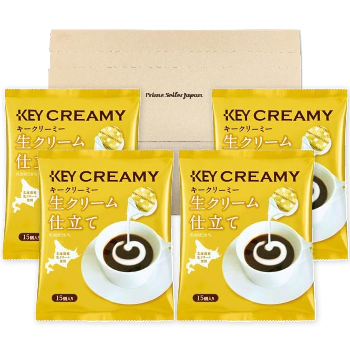 Rakuten - キーコーヒー キークリーミーポーション 生クリーム仕立て 4.5ml×15個入 4袋セット 北海道産生クリーム使用 コーヒーフレッシュ 無菌充填 まとめ買い ストック