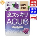 ロッテ 息スッキリ ACUO クリアグレープミント パウチ 1袋 送料無料