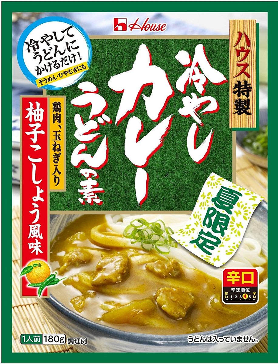 ハウス 冷やしカレーうどんの素 柚子こしょう風味 辛口 180g×5個のサムネイル