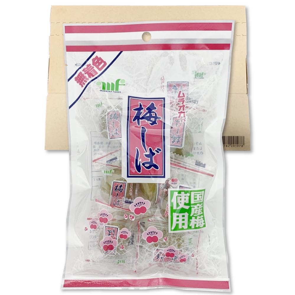 村岡食品 国産 梅しば 無着色 95g カリカリ梅 個包装 梅干し 菓子