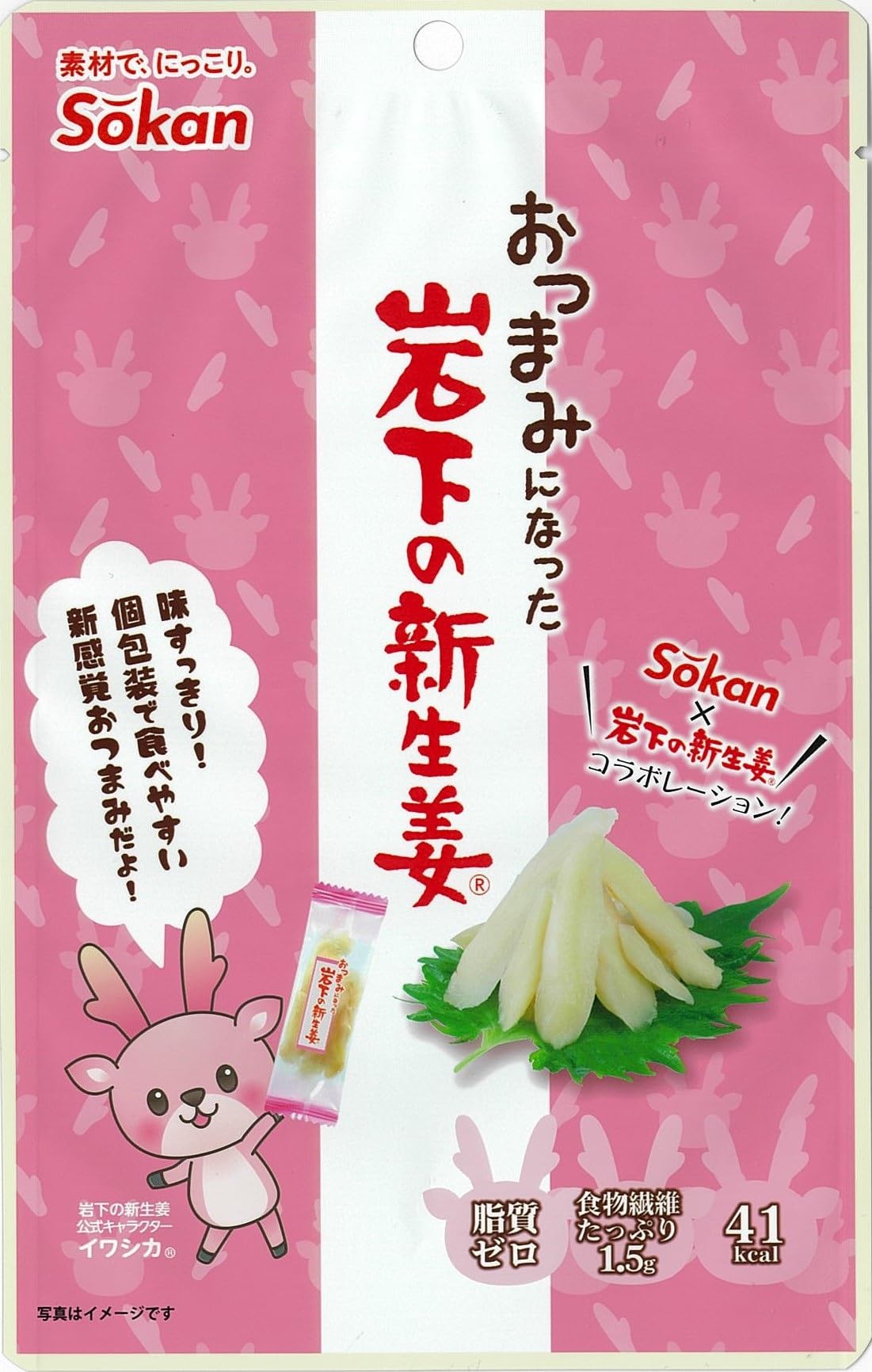 壮関 おつまみになった岩下の新生姜 43g ×6袋
