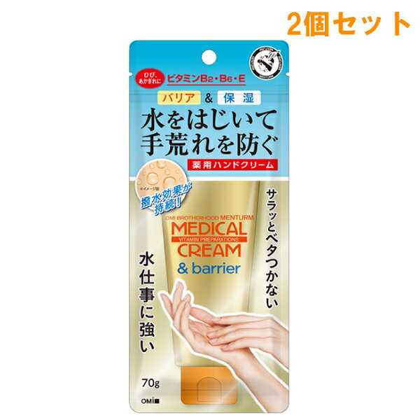 『2個セット』【医薬部外品】近江兄弟社 メンターム メディカルクリーム バリア 70g 近江兄弟社 薬用ハンドクリーム