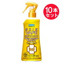 ●商品名スキンベープミスト　イカリジン　プレミアム●内容量200mL　x10セット●商品区分防除用医薬部外品●商品説明子供から大人までマダニにも効く　何度でも使える効きめ成分量3倍天使のスキンベープ200mL比較（原液100mLあたりのイカリジン量）服の上からもOK！潤水成分ヒアルロン酸Na＆消臭成分配合 無香性無香性タイプで肌にニオイが残らない。・虫よけ効果が最大8時間持続！虫よけ成分〈イカリジン※〉を15％配合したことにより、虫よけ効果が長持ちします。※化学名：1-（1-メチルプロポキシカルボニル）-2-（2ーヒドロキシエチル）ピペリジン※イカリジンは、ピカリジンと呼ばれることもあります。日本での登録名はイカリジンです。・子供から大人まで使える！使用年齢・回数制限がないので、子供から大人まで安心して使えます。・マダニにも効く！・服の上からも使える！・消臭成分（緑茶エキス）配合！・潤水成分ヒアルロン酸Na配合！・皮膚アレルギーテスト済み※すべての方にアレルギーが起きないということではありません。●効能・効果蚊、マダニ、ブユ、アブ、イエダニ、トコジラミ、ヤマビルの忌避●使用方法レバーの下にあるストッパーをOPENの位置に合わせて使用する。使用後はストッパーを元の位置に戻して保管する。・液が出にくい場合は、ボトルを立てて使用する。（蚊成虫、ブユ、アブ、マダニ、イエダニ、トコジラミの忌避）肌から約10cm離して、適量を肌にまんべんなくスプレーする。顔、首筋には、手のひらに一度スプレーしてから肌に塗布する。（ヤマビルの忌避）肌および衣類（シャツやズボンのすそ等）や履物、それらの内側の肌に、約10cmの距離から適量をまんべんなくスプレーする。顔、首筋には、手のひらに一度スプレーしてから肌に塗布する。●使用上の注意■してはいけないこと眼や口の周囲、粘膜や傷口等、肌の弱い部分には使用しない。誤ってかかった場合は、直ちに水でよく洗う。■相談すること眼に入ったり、飲んだり、なめたり、吸い込んだりすることがないようにし、塗布した手で眼をこすらない。万一眼に入った場合は、すぐに大量の水またはぬるま湯でよく洗い流す。また、具合が悪くなる等の症状が現れた場合は、直ちに、本剤にエタノールとイカリジンが含まれることを医師に告げて診療を受ける。●その他の注意・定められた用法、用量を厳守する。・漫然とした使用をさけ、蚊、ブユ等が多い戸外での使用等、必要な場合にのみ使用する。・他の容器に入れ替えて使用しない。誤使用の原因になったり、品質が変わるおそれがあります。・乳幼児や初めて使う人、肌が敏感な人は、上腕の内側等に少量スプレーし、その箇所に異常のないこと確かめてから使用する。・本品の肌への1回使用による忌避効果の持続時間は、概ね6時間〜8時間である。・本品を噴霧または塗布した後は、経過時間や使用時の使用者の発汗等の状況を踏まえて、適宜、本品を再度使用する。・子供に使用する時は、保護者等が子供に噴射物を吸い込まないよう注意して使用するか、保護者等が自分の手にスプレーした後で子供に塗布する。・子供の手には塗布しない(眼をこすったり、舐めたりするおそれがあるため)。・飲食物、食器、玩具、飼料、観賞魚、小鳥等のペット類、貴金属、ストッキング、ポリウレタン使用製品、皮革製品、毛皮、家具、塗装面、フローリング、プラスチック製品等にかからないようにする。・マニキュア、ジェルネイル等、装飾したネイルに直接かからないよう注意する。・万一肌に異常が現れた時は、直ちに使用を中止する。・ヤマビル以外の使用では、必要に応じて肌だけでなく衣類(シャツやズボンのすそ等)や履物、それらの内側の肌にスプレーして使用する。衣服に噴霧する場合には、繊維の種類によってはしみ、しわ、変質等の原因になることがあるため、目立たない場所で確認してから使用する。また、本剤を使用した衣類は、洗濯する。・ヤマビルの忌避を目的とした場合は、薬剤だけに頼らずにシャツやズボン、長靴等を使用し、肌を露出しないよう注意する。●保管および取り扱い上の注意火気や直射日光をさけ、涼しい場所で、子供の手の届かない所に保管する。●商品仕様販売名：スキンベープG23有効成分：イカリジン15％（原液濃度）その他の成分：エタノール、チャ乾留液、ヒアルロン酸Na(2)、精製水、香料●生産国MADE IN JAPAN　日本製●製造販売元フマキラー株式会社住所：東京都千代田区神田美倉町11●JAN4902424446593【広告文責】白石薬品株式会社TEL:072-622-8820※リニューアルに伴い、パッケージ・内容等予告なく変更する場合がございます。予めご了承ください。