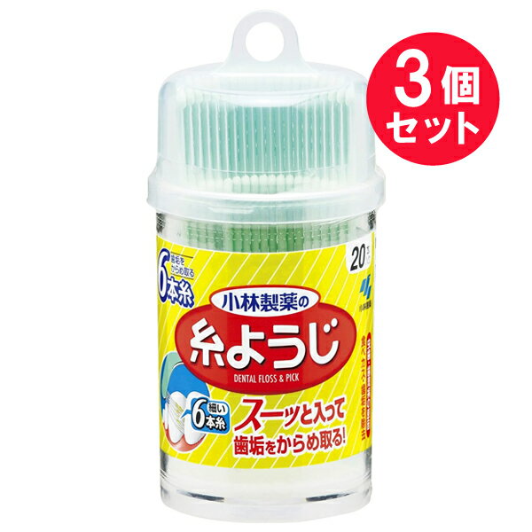 『3個セット』【送料無料】糸ようじ 20本 小林製薬 デンタルフロス