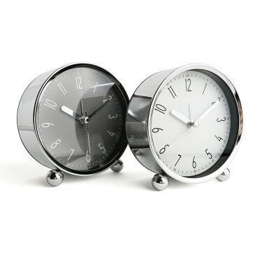 【ポイントアップ】 目覚まし時計 置き時計 おしゃれ 北欧 レトロ アンティーク シンプル ナチュラル アナログ コンパクト 小さい 卓上 かわいい シルバー グレー ホワイト 白 ブラック 黒 置時計