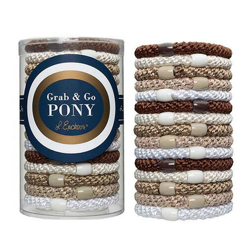 France Luxe フランス ラックス ヘアゴムセット ポニーテール チューブ 15P (ライトゴールドメタリック) (ケース付き) レディース ヘアアクセ...