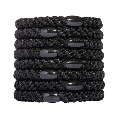 France Luxe フランス ラックス ヘアゴムセット ポニーテール チューブ 8P (ブラックメタリック) ケー..