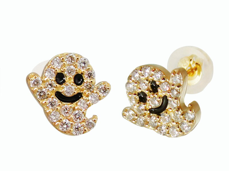 アンジェラ Angela ピアス スマイリーソウルイヤリング (イエローゴールド) 18k 18金 ジュエリー ブランド アクセサリー プレゼント ギフト 正規品 レディース オバケ ゴースト