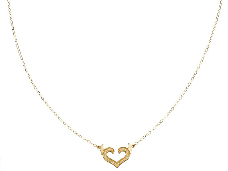 アンジェラ Angela ネックレス オープンハートネックレス ゴールド 18k 18金 ジュエリー ブランド アクセサリー プレゼント ギフト 正規品 レディース