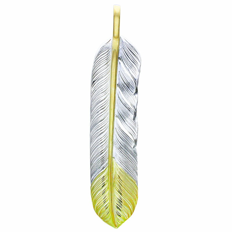 鷲見太郎 Taro Washimi フェザーペンダント L flight feather K18 core K18 top 01 シルバー インディアンジュエリー ブランド アクセサリー プレゼント ギフト 正規品 レディース メンズ