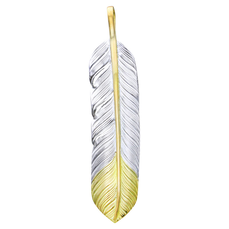 鷲見太郎 Taro Washimi フェザーペンダント L flight feather K18 core K18 top 02 シルバー インディアンジュエリー ブランド アクセサリー プレゼント ギフト 正規品 レディース メンズ