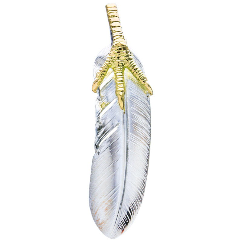 鷲見太郎 Taro Washimi フェザーペンダント L feather 02 K18 eagle claw pendant 02 シルバー インディアンジュエリー ブランド アクセサリー プレゼント ギフト 正規品 レディース メンズ