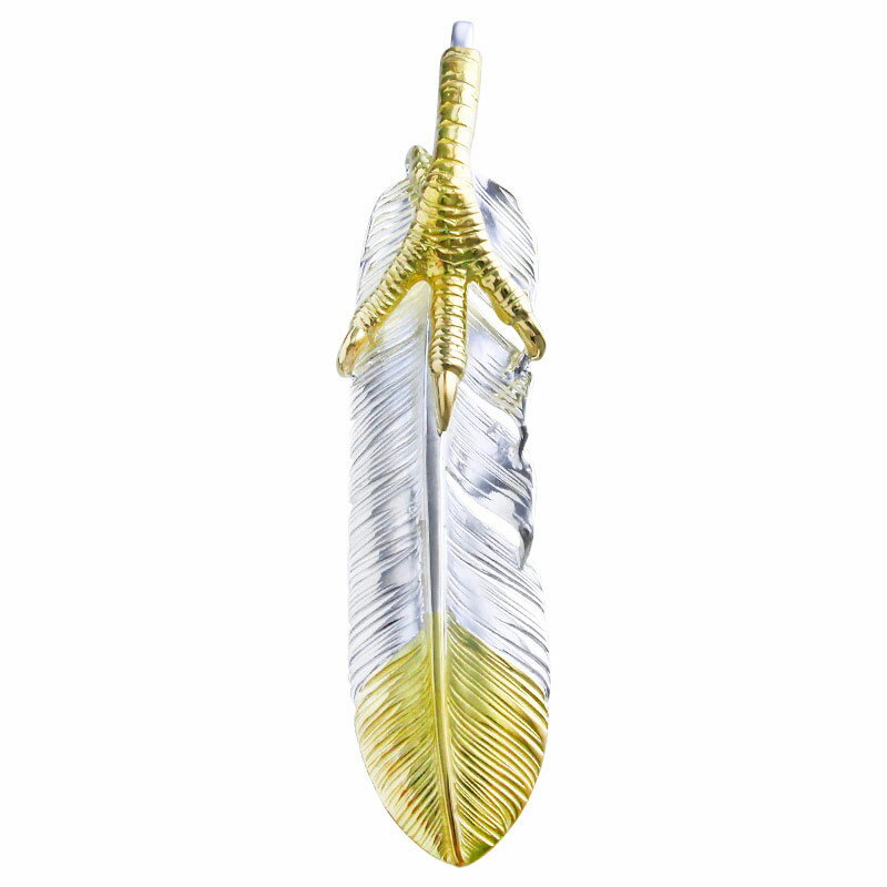 鷲見太郎 Taro Washimi フェザーペンダント L old feather K18 top 01 K18 eagle claw pendant 01 シルバー インディアンジュエリー ブランド アクセサリー プレゼント ギフト 正規品 レディース メンズ