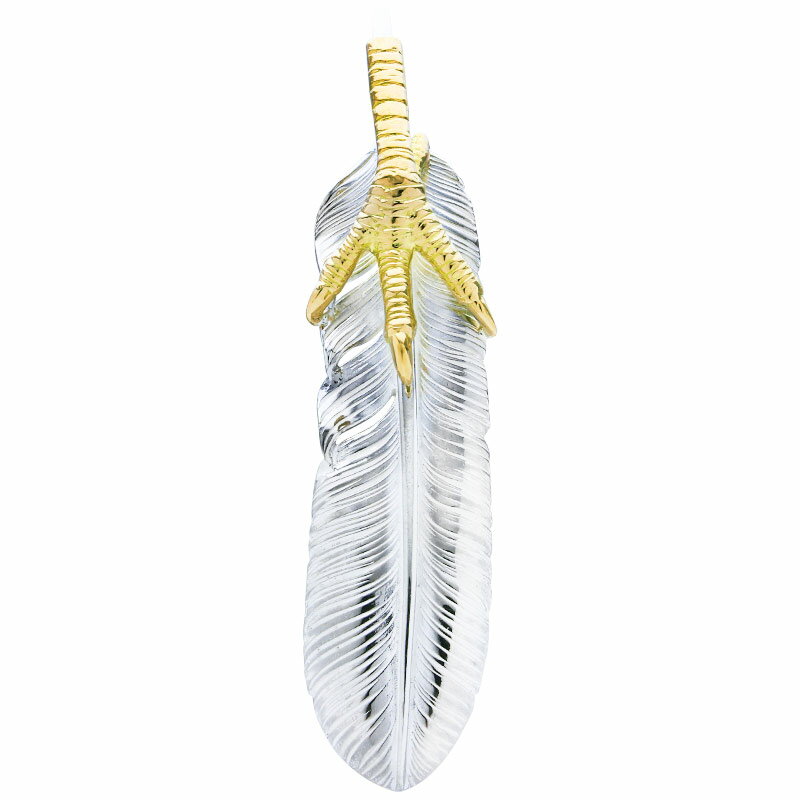 鷲見太郎 Taro Washimi フェザーペンダント L old feather 02 K18 eagle claw pendant 02 シルバー インディアンジュエリー ブランド アクセサリー プレゼント ギフト 正規品 レディース メンズ