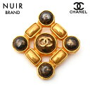 【全品20%0FF 07/14 0:00 まで】シャネル CHANEL ココマーク 菱形 カラーストーン 97A ブローチ 97A ゴールド P0815 【中古...