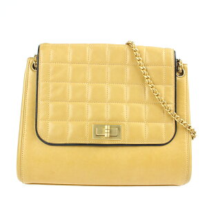 美品 シャネル CHANEL チョコバー 2.55 ターンロック チェーン ショルダーバッグ レザー 6番台 ベージュ P8117 通販