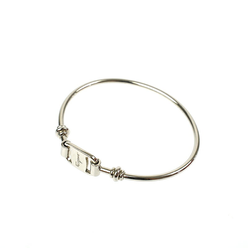 極美品 サルヴァトーレフェラガモ Salvatore Ferragamo バングル シルバー P10464 【中古】のサムネイル