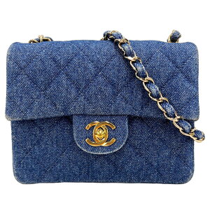 美品 シャネル CHANEL ミニマトラッセ ココマーク ショルダーバッグ デニム インディゴブルー eit0129 通販セール