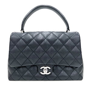 極美品 シャネル CHANEL キャビアスキン ケリー型 マトラッセ ハンドバッグ レザー ブラック P11119 ネット通販