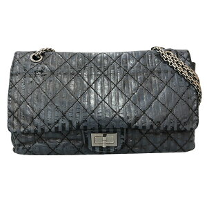 シャネル CHANEL ダブルフラップ マトラッセ ストライプ 2.55 ショルダーバッグ レザー ブラック C2715 安売り