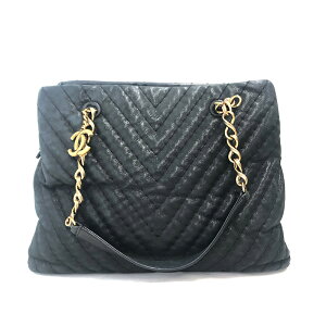 極美品 シャネル CHANEL シェブロン チェーン ショルダーバッグ ブラック P11818 安売り